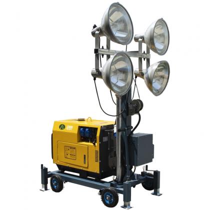 Four ultra-bright 1000W LED lamps mining lighting tower -Airwaterawg.